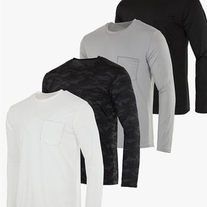 Men’s large long sleeve shirts 4 pack